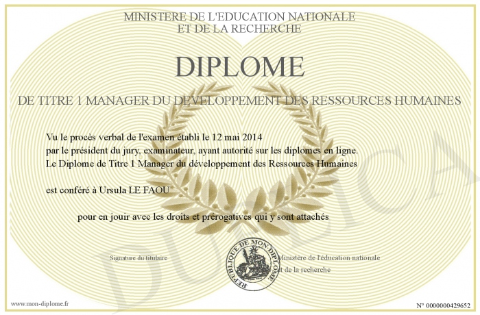 diplome titre 1